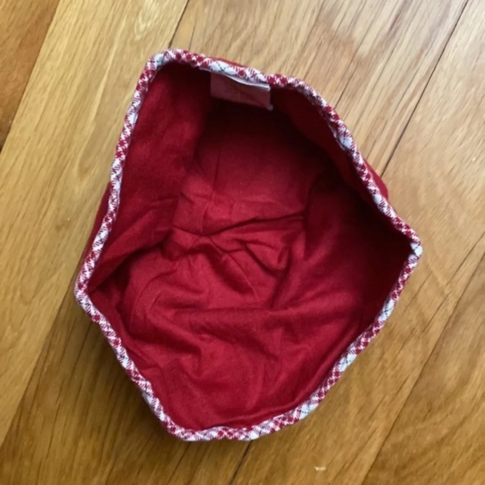 Janie and Jack Red Teddy Bear Baby Hat 6-12M